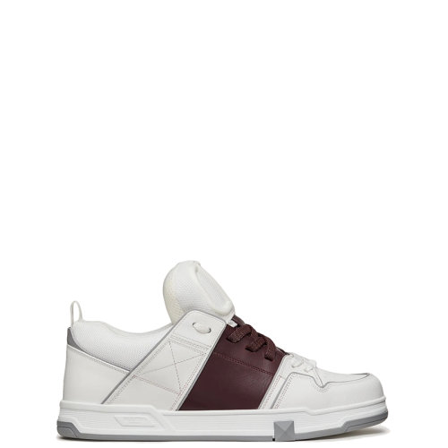 Valentino/华伦天奴 22年春夏新款 OPEN SKATE系列 男士棕色/象牙白色小牛皮和织物运动鞋1Y2S0F89YPB6TU