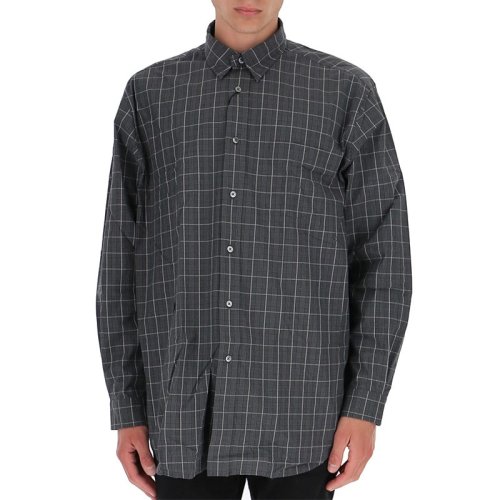  KENZO/高田贤三 男士灰色棉质长袖衬衫 FB65CH4251LJ 97 PLFSX