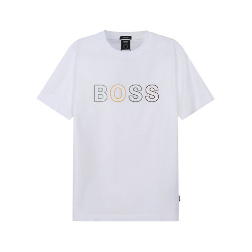 HUGO BOSS/雨果博斯【22春夏新款】男士棉质圆领短袖T恤LOGO图案 50462613