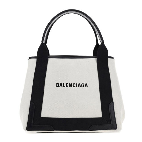 Balenciaga/巴黎世家 女士黑白拼色尼龙经典字母徽标印花图案手提包手袋手包女包 339933-2HH3N-9260