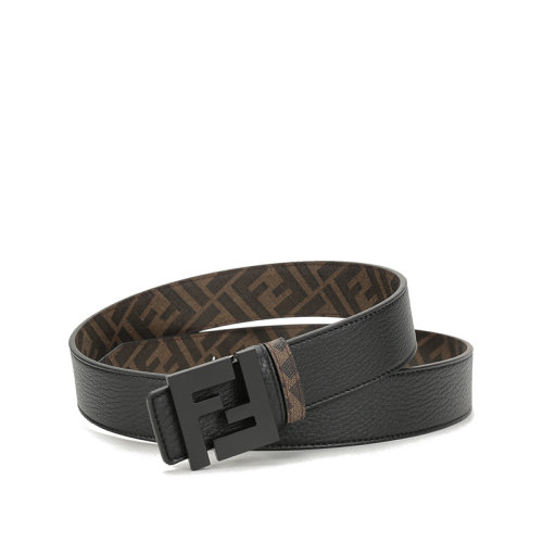 FENDI/芬迪 男士涂层面料配皮双面皮带腰带 7C0432 AEU9