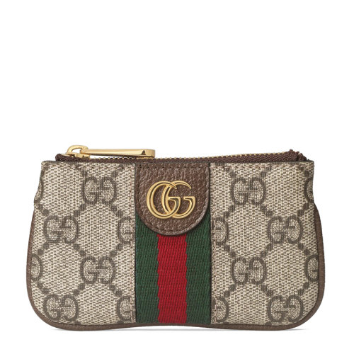 GUCCI/古驰 经典Ophidia系列 女士经典老花帆布双G拉链钥匙包?67172296IWG8745