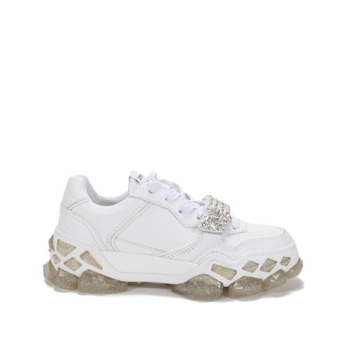 Jimmy Choo/周仰杰 女士DIAMOND X系列牛皮系带休闲运动鞋 DIAMOND X STRAP F ADH