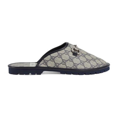  GUCCI古驰 22年秋冬 男士 男士饰马衔扣GG拖鞋 694249 96G60 4073