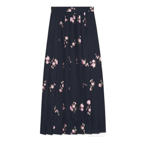 GUCCI/古驰蓝色印花织物女士半身裙545245ZAAL5     bd