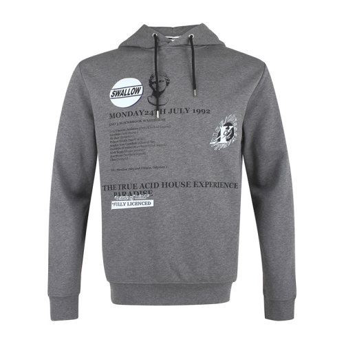 Alexander McQueen/亚历山大麦昆 男装 男士图案印花灰色时尚百搭连帽男卫衣 430578RLR151244