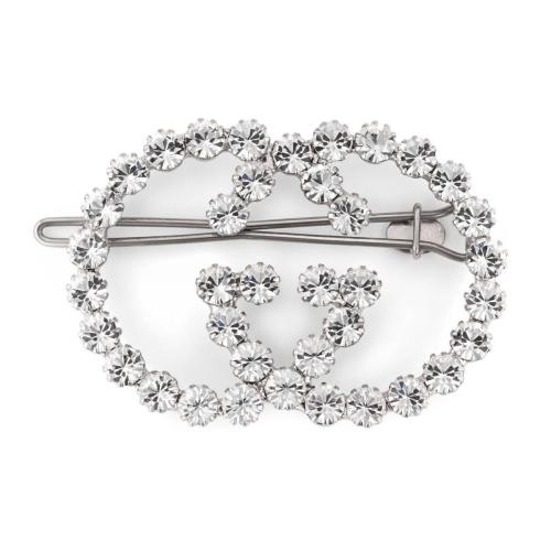 GUCCI古驰 22年秋冬 女士 水晶互扣式 G?发夹 578873 J1D50 8162