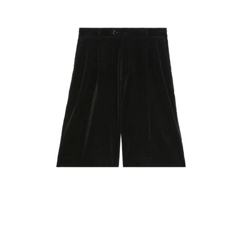  GUCCI古驰 22年秋冬 男士 弹力天鹅绒短裤 679464 Z4716 1000 预定商品2-6周发货