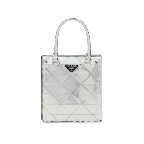 PRADA/普拉达 银色LOGO手提包托特包 1BA3345SO2D0F