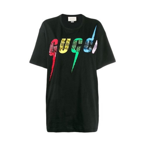  GUCCI/古驰 女士黑色棉质短袖T恤 539081 XJA2H 1082 PLFSX