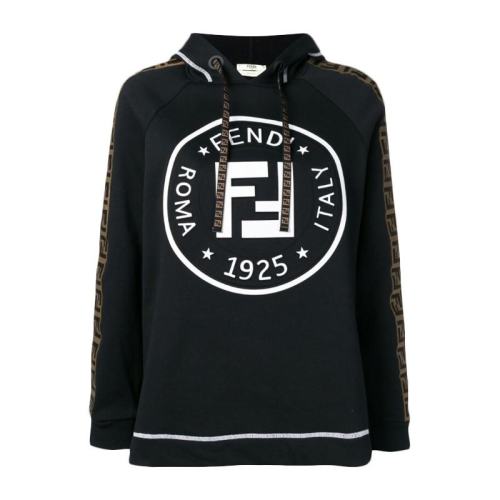  FENDI/芬迪 女士黑色双F标志连帽衫 FAF105-A6ML-F13IY PLFSX