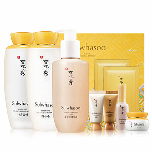 Sulwhasoo/雪花秀  滋盈肌本水乳洁面套装 润颜水125ml+润颜乳125ml+洁面200ml+小样（精华+面霜+面膜2片）