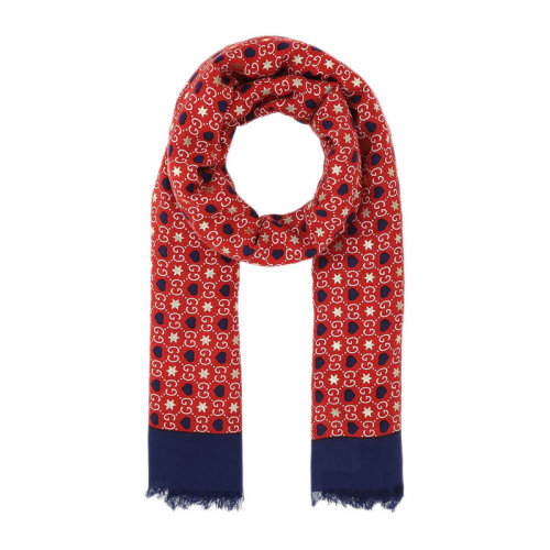 GUCCI/古驰  古琦女士红色GG图案围巾/披肩围巾 583653 3GA40 6468 HKY012345C