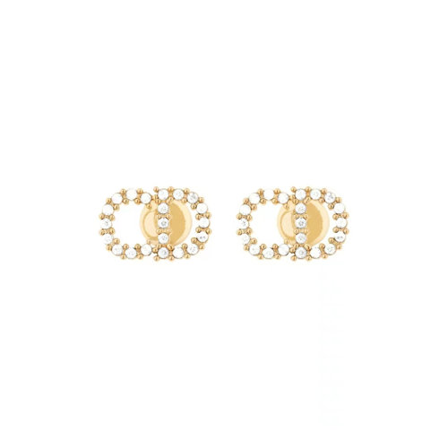 Dior迪奥女士耳环耳钉珍珠镶嵌CD标志金色时尚精致