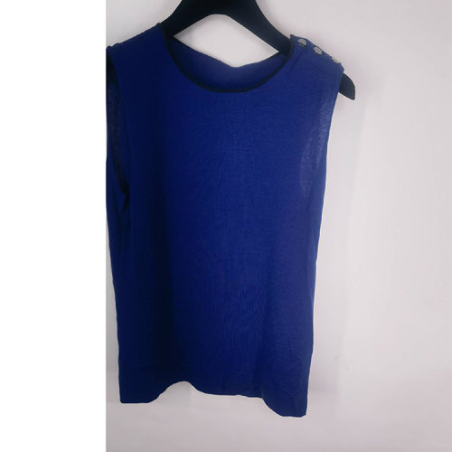 Emporio Armani/安普里奥阿玛尼 女士蓝色针织背心 R2H03M R207M