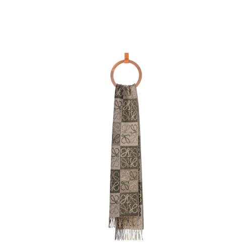  LOEWE罗意威 22年秋冬 女士 围巾 Anagram scarf in wool and cashmere F810487X17-2277