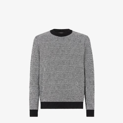  FENDI芬迪 22年秋冬 男士 针织衫 拼色羊毛毛衣 FZX068AKFWF0RQ9