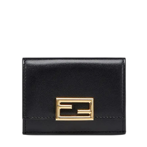 FENDI/芬迪   女士微型黑色小牛皮三折短款零钱袋钱包8M0395AHM0F0KUR