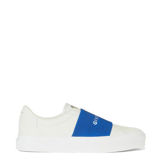 Givenchy/纪梵希 22年秋冬新款 City Sport系列 男士白色/电光蓝色光滑牛皮革松紧带运动鞋BH005XH14X-145
