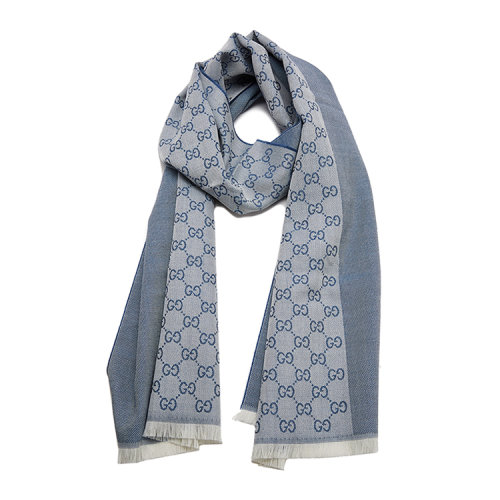 GUCCI/古驰  男女同款 中性 围巾/披肩 双面围巾双面配色 logo羊毛 围巾40*180cm