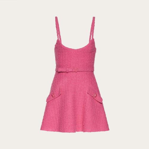  VALENTINO华伦天奴 22年秋冬 女士 连衣裙 ROBE COURTE EN TWEED INTEMPOREL XB3VAY386U3Y84