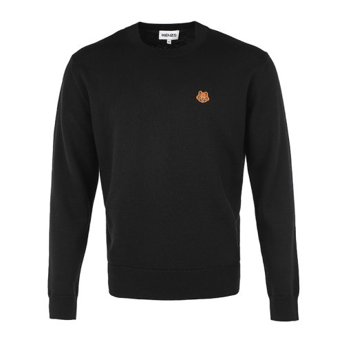 KENZO/高田贤三虎头徽标羊毛宽松男士针织衫/毛衣FB65PU642