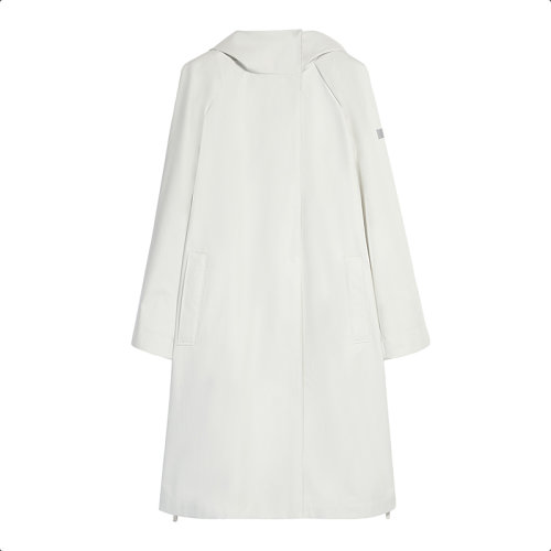 MaxMara/麦丝玛拉 22年早春新款 ALBIO系列 女士沙白色棉质混纺多层技术面料宽松版型防水风衣夹克3021042606003