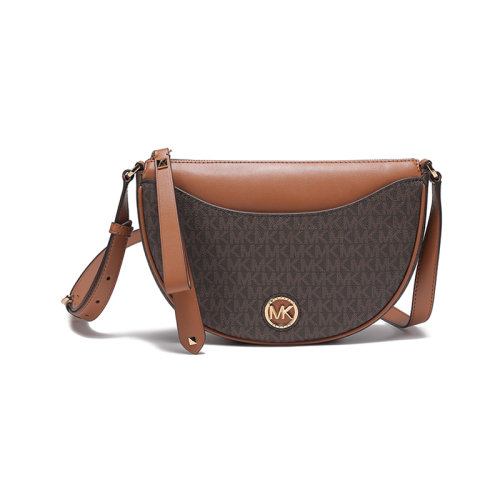 Michael Kors/迈克·科尔斯 【22秋冬新款】 女士DOVER系列人造革配皮单肩斜挎包半月包 30T2G4DM6B