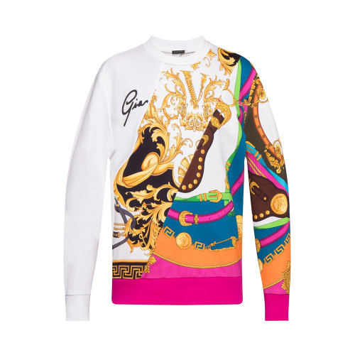 VERSACE/范思哲 女士拼色棉质经典巴洛克印花卫衣 A85849-A233370-A7205