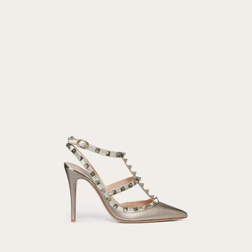 VALENTINO华伦天奴 22年秋冬 女士 高跟凉鞋 Escarpins lames Rockstud a brides. Talon : 100