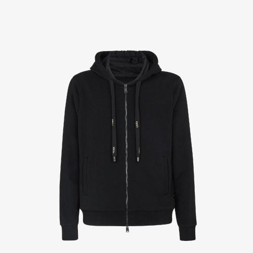  FENDI芬迪 22年秋冬 男士 卫衣 黑色针织毛衣 FY0984AHC3F0QA1