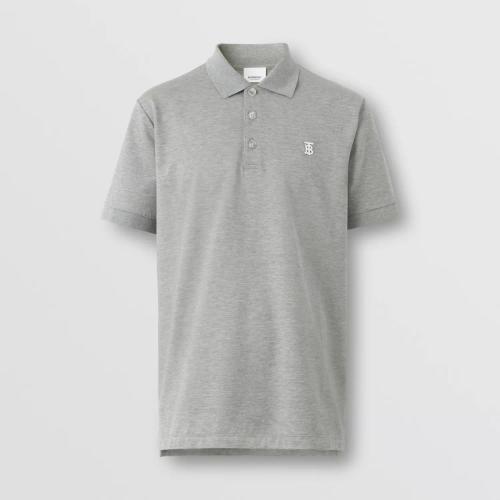  BURBERRY 22年秋冬 男士 专属标识装饰丝棉混纺 Polo 衫 80549681
