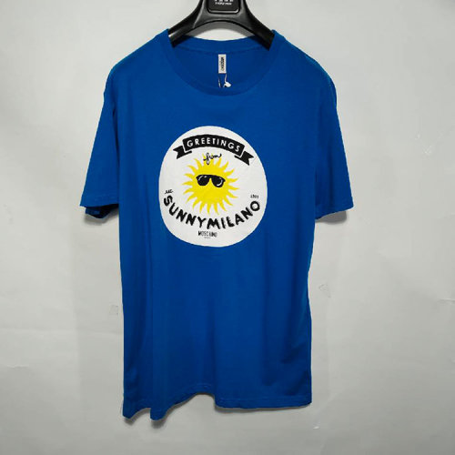 MOSCHINO/莫斯奇诺蓝色男士短袖T恤 5T19205504