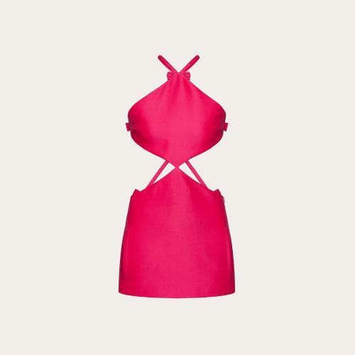  VALENTINO华伦天奴 22年秋冬 女士 连衣裙 ROBE COURTE EN CREPE SABLé XB0VAZ80787KX7