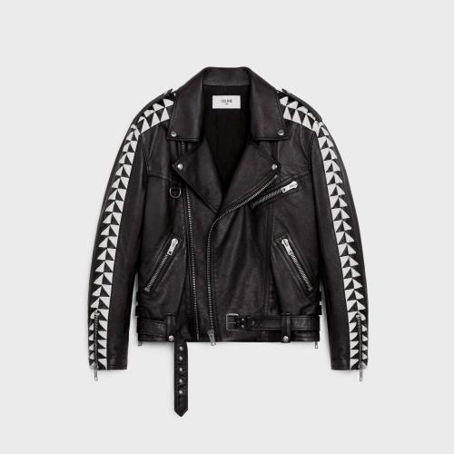  CELINE赛琳思琳 22年秋冬 男士 夹克 牛皮革超大机车夹克 2EA91599E.09BW