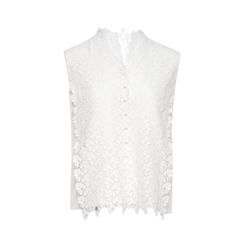 HUI/卉 女士短袖衬衫20秋季新品茶白色套头衫V领重磅真丝面料无袖设计