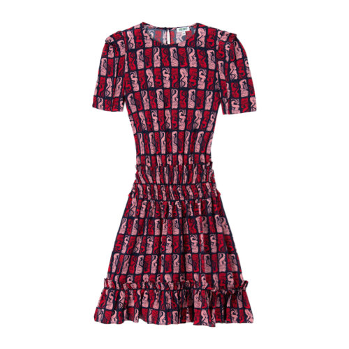 KENZO/高田贤三 女装 服饰 多色时尚印花收腰 女士连衣裙裙装 FA52RO1835257美人鱼印花