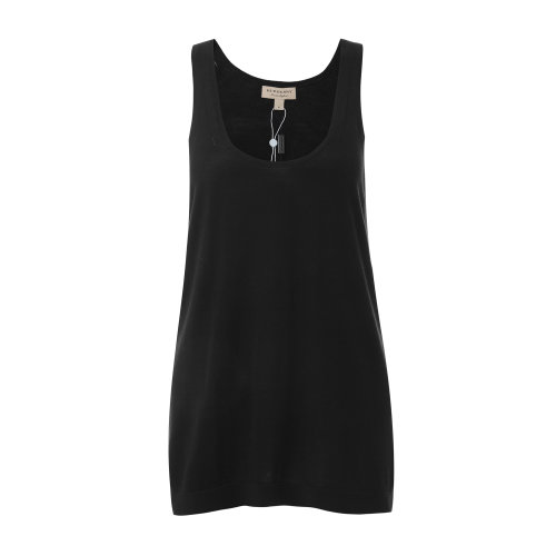 BURBERRY/博柏利 羊绒桑蚕丝混纺 黑色女士无袖T恤 女士背心 家居背心 家居服 女士短袖T恤40716751  瑕疵特卖（陈列痕迹，不影响使用） 博柏利t恤