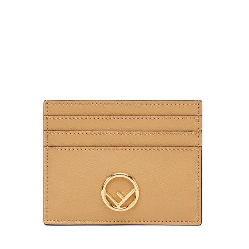 FENDI/芬迪 20   F is Fendi系列 女士米色小牛皮徽标卡片夹8M0445A18BF15KR