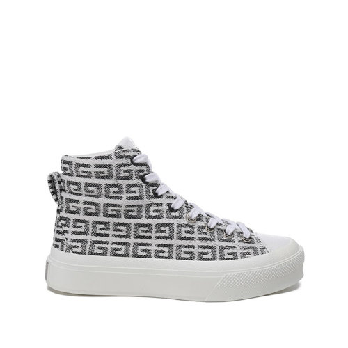 Givenchy/纪梵希 【22春夏新款】 女士织物City高帮系带休闲运动鞋板鞋4G LOGO提花 BE0025E10N