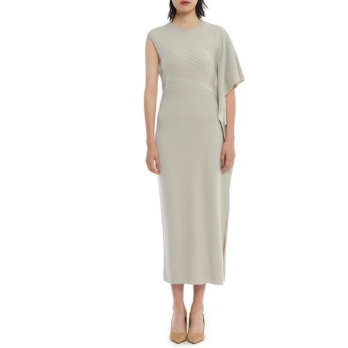 DUXI/度兮【定制】 女士连衣裙 灵溪皎镜连衣裙 （锦绣中华——2018非遗产服饰秀）同款服装 米色 XS