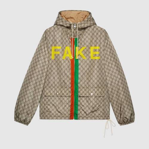 GUCCI/古驰  “Fake/Not”印花GG尼龙夹克 ?636391 ZAFKX 7294