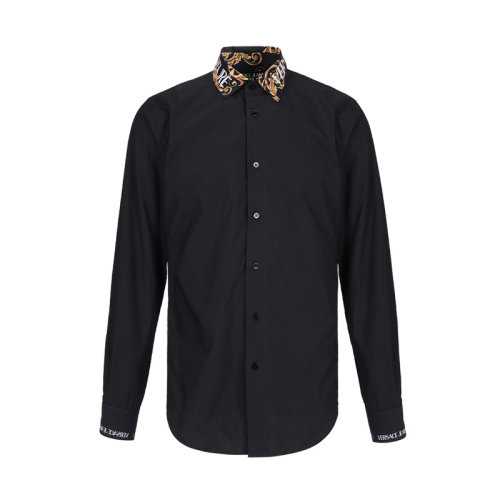 VERSACE/范思哲长袖衬衫黑色简约百搭潮流男衬衫