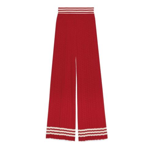  GUCCI古驰 22年秋冬 女士 adidas x Gucci联名系列阔腿裤 697496 XKCF8 6229