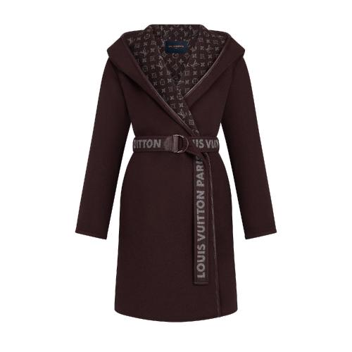  LV路易威登 22年秋冬 女士 大衣 系带围裹式连帽大衣 1A90U3 1A90U2 1A90U1 1A90U6 1A90U5 1A9 预定商品2-8周发货