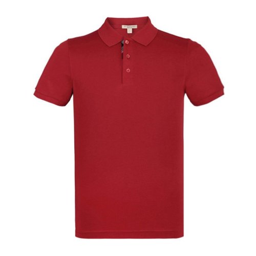 BURBERRY/博柏利 男装 服饰 休闲商务 红色 棉质半袖开襟衫 男士短POLOT恤 3904560