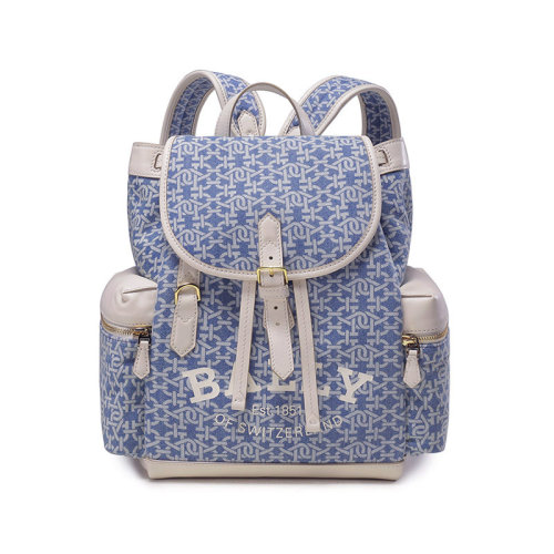 BALLY/巴利女士织物配皮手提双肩包背包老花 CLIFORD W DMN