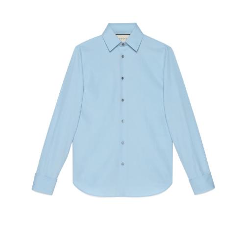  GUCCI古驰 22年秋冬 男士 棉布府绸衬衫 535172 21131 4910