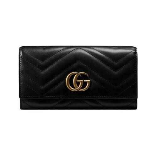  GUCCI古驰 22年秋冬 女士 GG Marmont系列长款钱包 443436 DTD1T 1000 预定商品2-6周发货