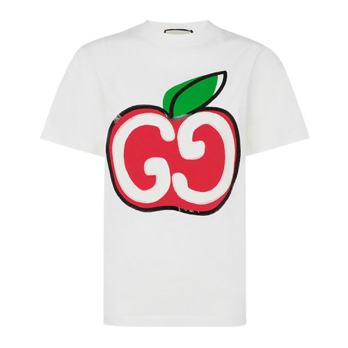 GUCCI/古驰 GG苹果印花T恤 女士短袖T恤580762 XJB7U